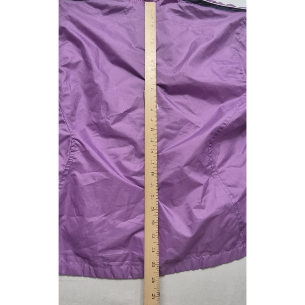 Wilson womens light purple full zip pocket windbreaker jacket LG hooded 90s - Picture 12 of 15
